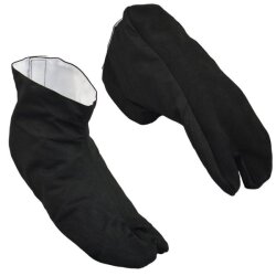 Tabi Schuhe Ninja mit LEDER Sohle schwarz XL