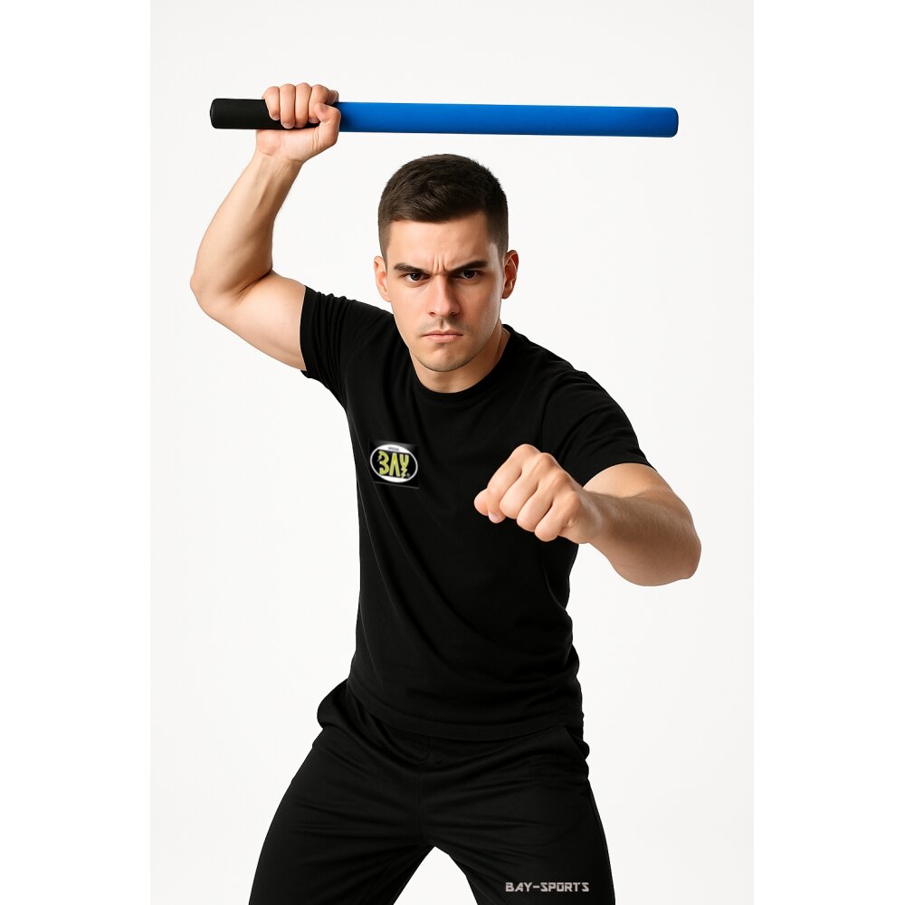 20 Jahre Jubel Angebot - Soft Schlagstock 60 cm Ø 3,5 cm Sparring mit Schaumstoff schwarz / blau