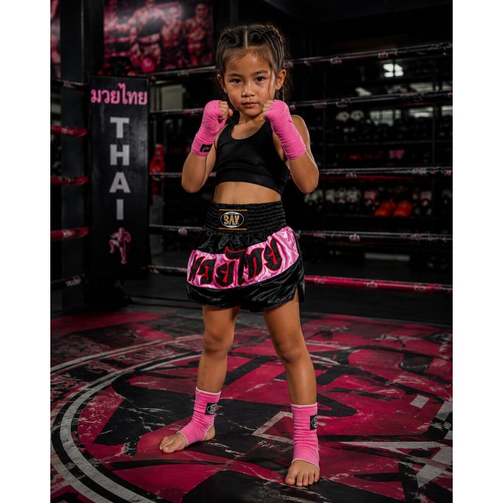 20 Jahre Jubel Angebot - Fashion Thaiboxhose pink /schwarz XXS