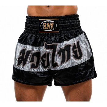 20 Jahre Jubel Angebot - Fashion Thaiboxhose schwarz/grau  XS - XXL