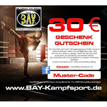 Geschenkgutschein "IM UMSCHLAG" Gutschein Wert 30 Euro