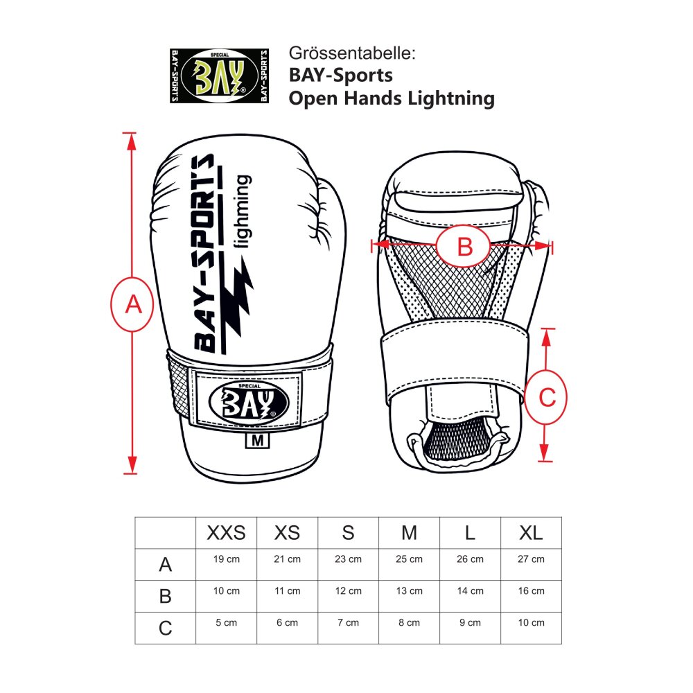 ANGEBOT des Monats - Lightning Open Hands Pointfigter Handschuhe  XS