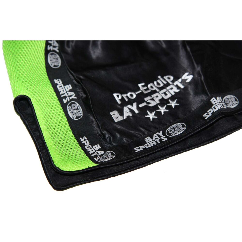 Pro-Equip Mesh Thaiboxhose XS - XXL schwarz/neon gr&uuml;n S