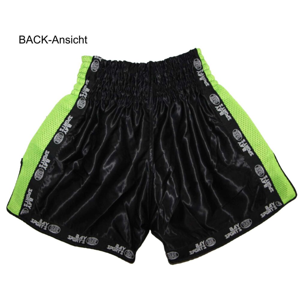 Pro-Equip Mesh Thaiboxhose XS - XXL schwarz/neon gr&uuml;n S