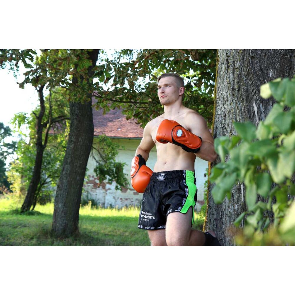 Pro-Equip Mesh Thaiboxhose XS - XXL schwarz/neon gr&uuml;n S