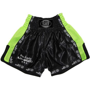 Pro-Equip Mesh Thaiboxhose XS - XXL schwarz/neon grün XXL