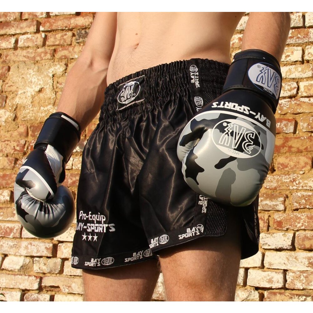 Pro-Equip Mesh Thaiboxhose XS - XXL schwarz/schwarz XXL