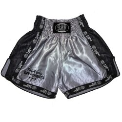 Pro-Equip Mesh Thaiboxhose XS - XXL silber grau/schwarz XS