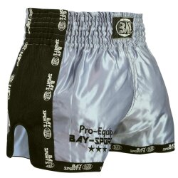 Pro-Equip Mesh Thaiboxhose XS - XXL silber grau/schwarz XXL