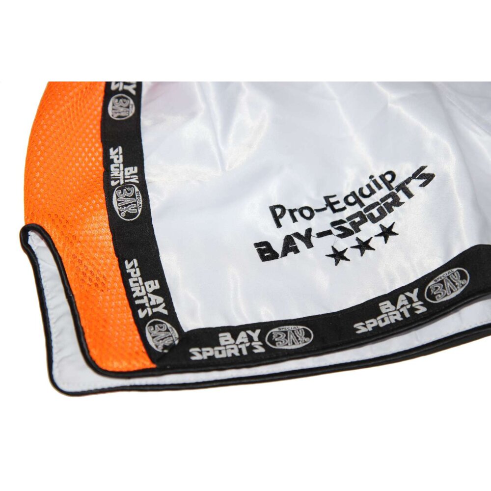 Pro-Equip Mesh Thaiboxhose XS - XXL weiß/neon orange M