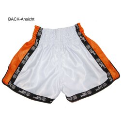 Pro-Equip Mesh Thaiboxhose XS - XXL wei&szlig;/neon orange XL