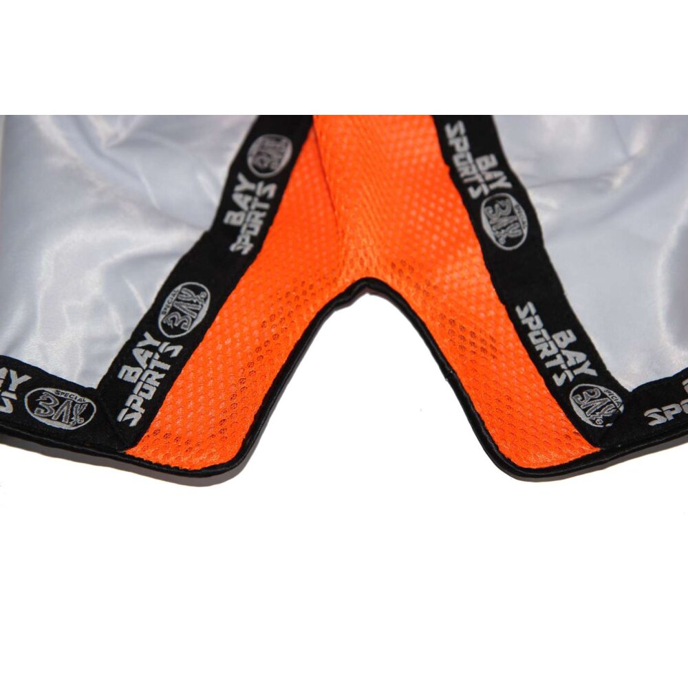 Pro-Equip Mesh Thaiboxhose XS - XXL wei&szlig;/neon orange XL