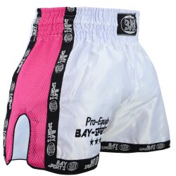 Pro-Equip Mesh Thaiboxhose weiß/neon pink S