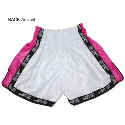 Pro-Equip Mesh Thaiboxhose XS - XXL weiß/neon pink M