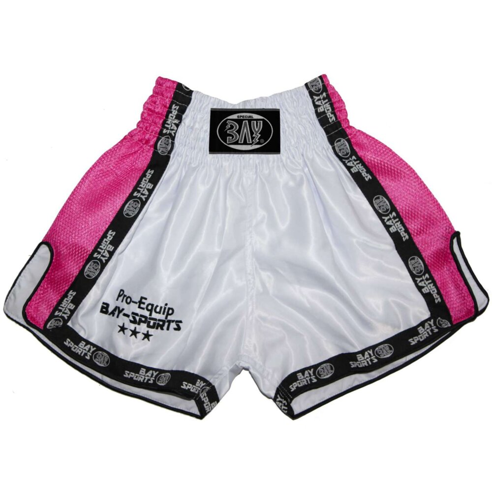 Pro-Equip Mesh Thaiboxhose XS - XXL weiß/neon pink M