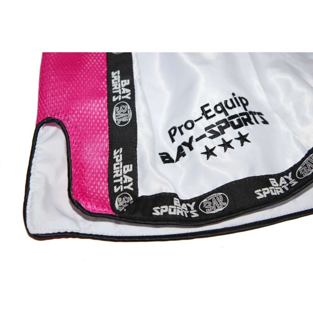 Pro-Equip Mesh Thaiboxhose wei&szlig;/neon pink XL