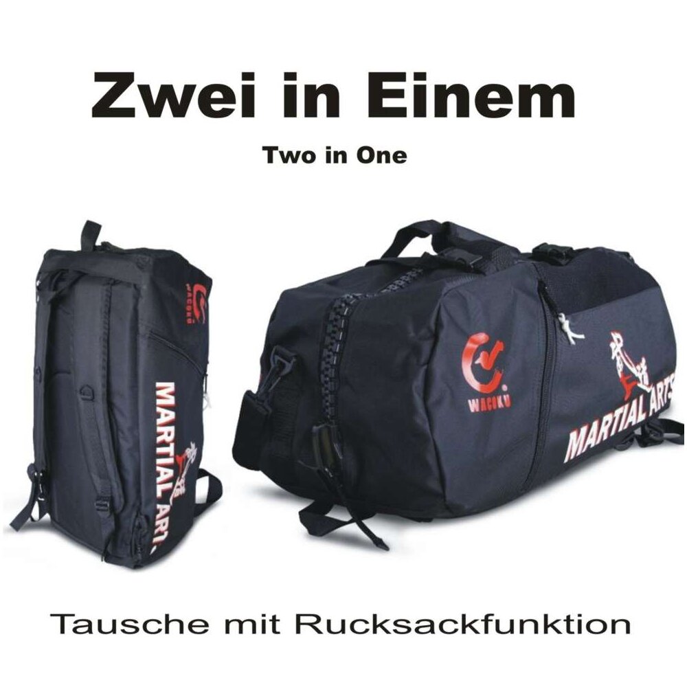 20 Jahre Jubel Angebot - Rucksacktasche Martial Arts Sporttasche schwarz/orange XL 70 cm