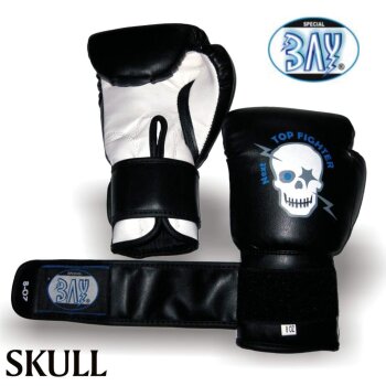 Sweet Skull Totenkopf  Kinder Boxhandschuhe schwarz/weiß 2 Unzen
