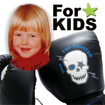 Sweet Skull Totenkopf  Kinder Boxhandschuhe schwarz/weiß 2 Unzen