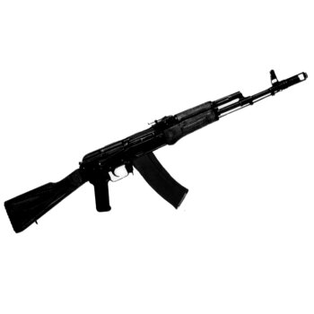 Gummigewehr MG AK74 schwarz MG AK Trainingsgewehr Gewehr Gummi 79 cm SV