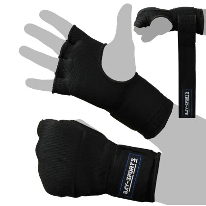 Fast & Good gepolsterte Quick Wraps Boxbandagen schwarz XL