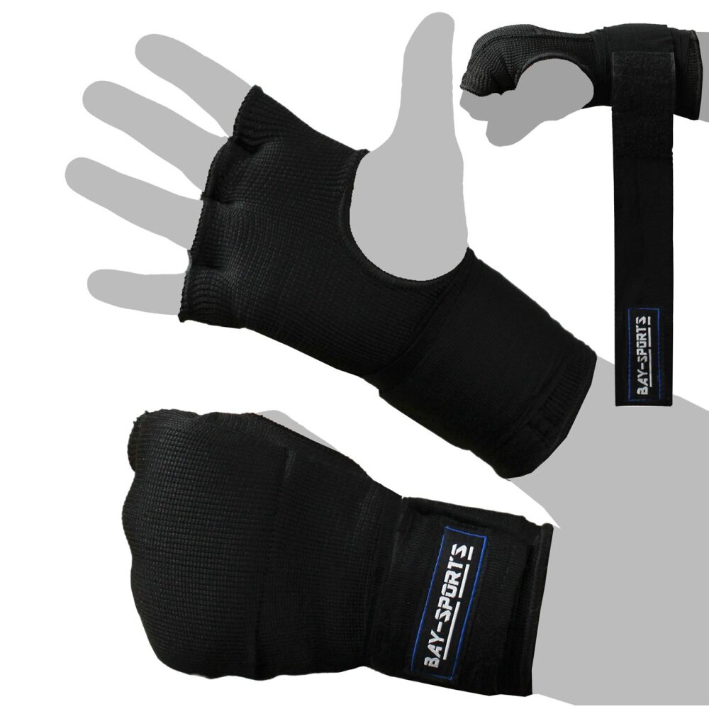 Fast & Good gepolsterte Quick Wraps Boxbandagen schwarz XL