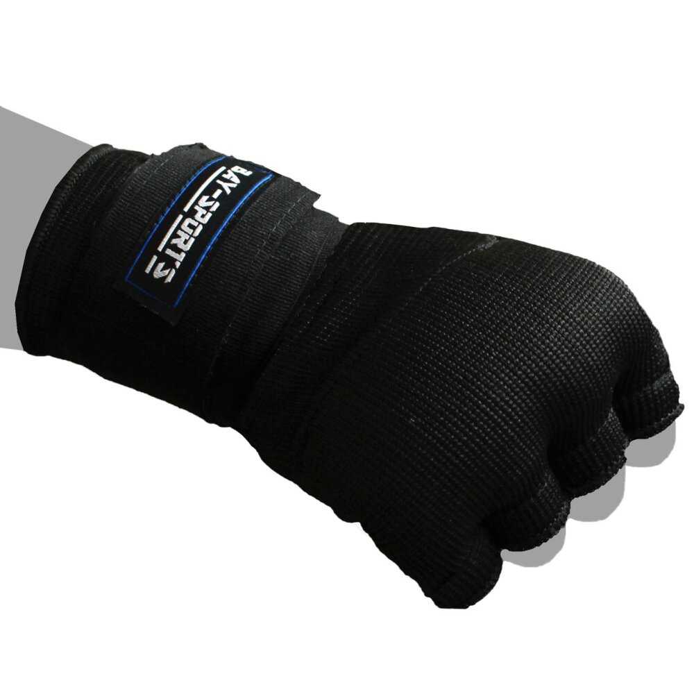 Fast & Good gepolsterte Quick Wraps Boxbandagen schwarz XL