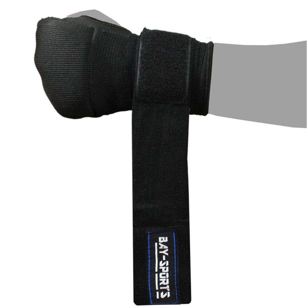 Fast & Good gepolsterte Quick Wraps Boxbandagen schwarz XL