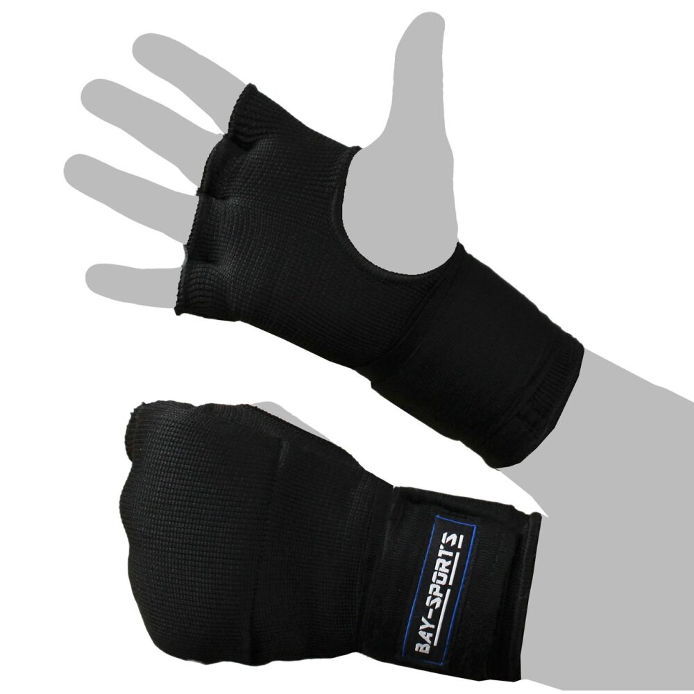 Fast & Good gepolsterte Quick Wraps Boxbandagen schwarz XL