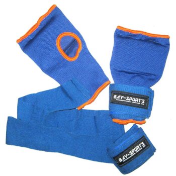 Fast & Good gepolsterte Quick Wraps Boxbandagen blau/orange S