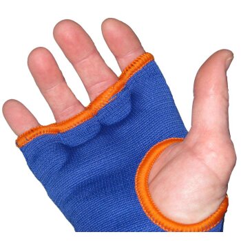 Fast & Good gepolsterte Quick Wraps Boxbandagen blau/orange S