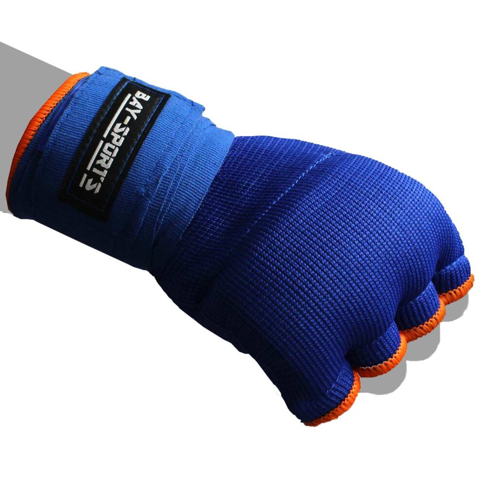 Fast & Good gepolsterte Quick Wraps Boxbandagen blau/orange S