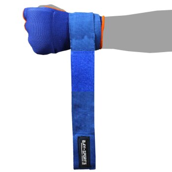 Fast & Good gepolsterte Quick Wraps Boxbandagen blau/orange L