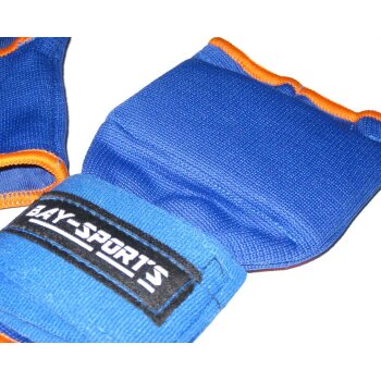 Fast & Good gepolsterte Quick Wraps Boxbandagen blau/orange L