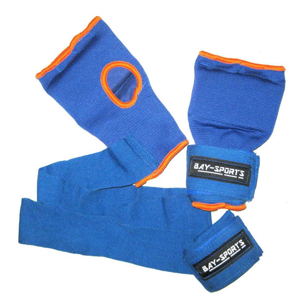 Fast & Good gepolsterte Quick Wraps Boxbandagen blau/orange XL