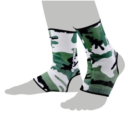 Camouflage Fußbandagen grün/schwarz XS