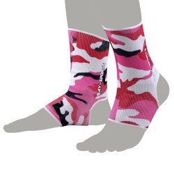 Camouflage Fußbandagen pink/schwarz