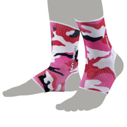 Camouflage Fu&szlig;bandagen pink/schwarz M
