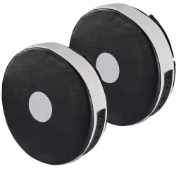 20 Jahre Jubel Angebot - 10 x 1 GRATIS Angebot (11 Paar) Multi Funktion Runde Handpratzen Tellerpratzen schwarz wei&szlig;