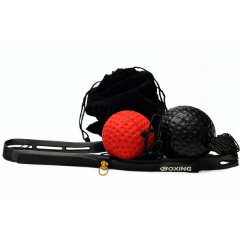 Kopfball Quick Reflex Fightball Set Reaktions Ball für Boxen inkl. Knöchelpolster