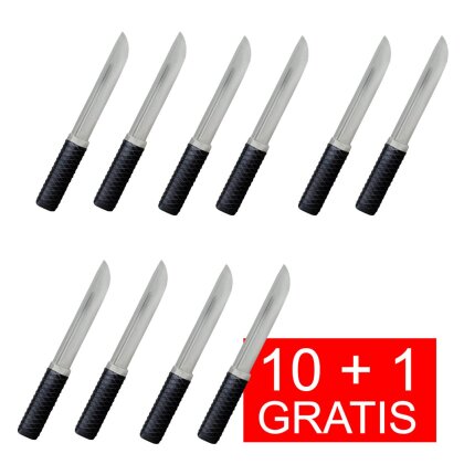 10 + 1 GRATIS Angebot (11 Stück) Gummimesser GM1 Trainingsmesser Messer Gummi 25 cm SV
