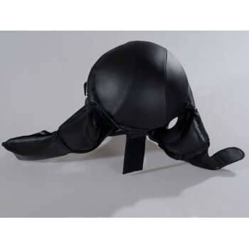 Kopfschutz Elite Fight mit Plexiglas Visier Leder schwarz S - XL M