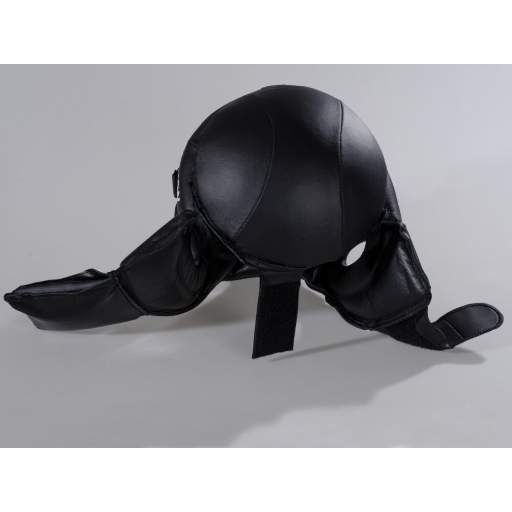 Kopfschutz Elite Fight mit Plexiglas Visier Leder schwarz S - XL M