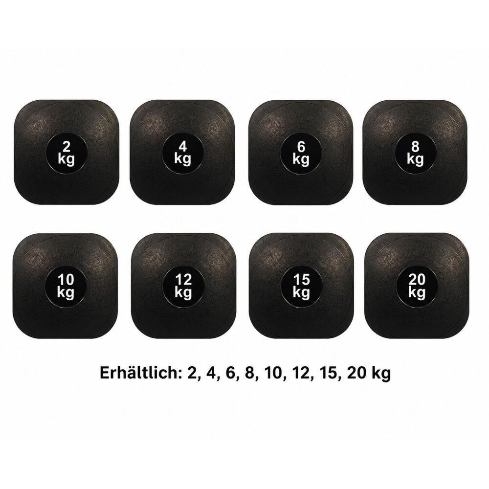 Slamball mit Sandfüllung - Medizinball Ball Gummi 6 kg