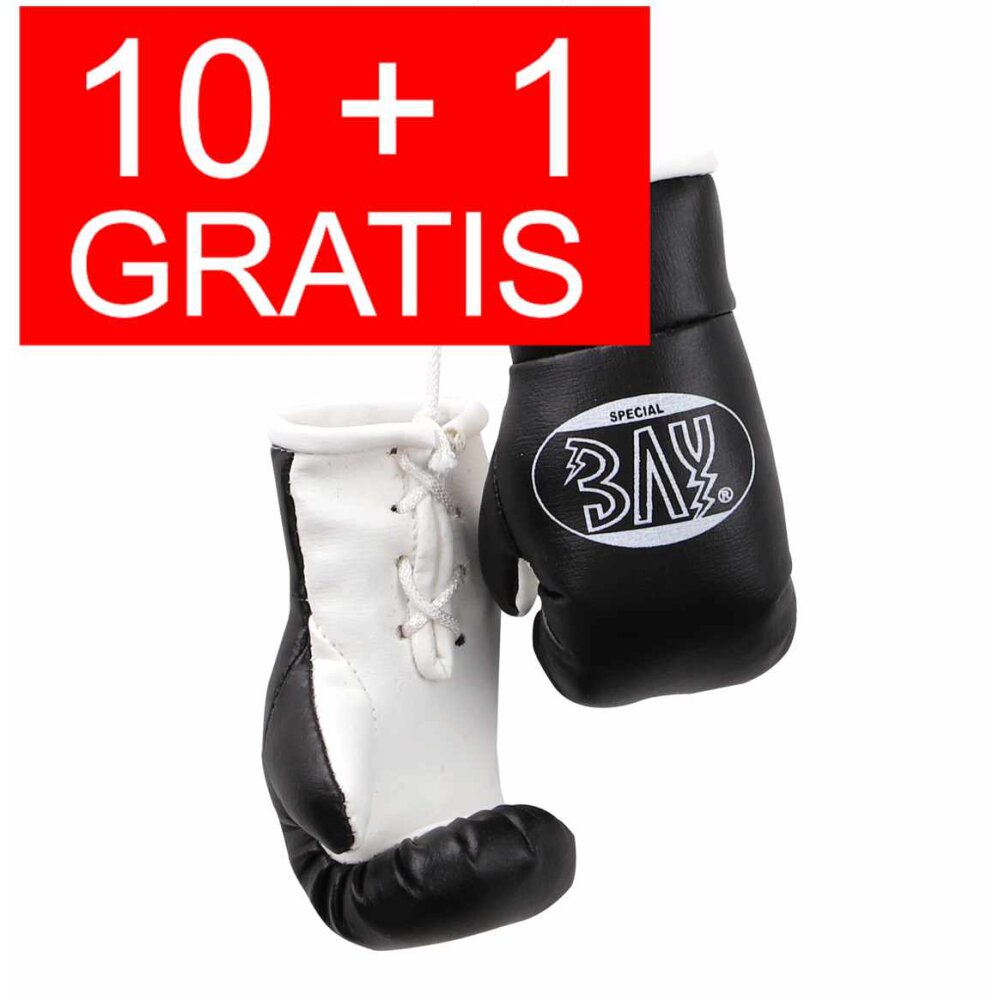 10 + 1 GRATIS Angebot (11 Paar) Mini Boxhandschuhe schwarz