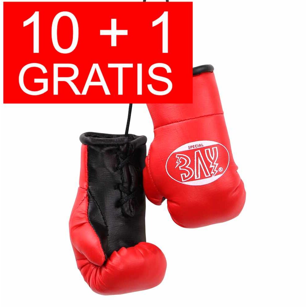 10 + 1 GRATIS Angebot (11 Paar) Mini Boxhandschuhe rot