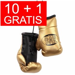 10 + 1 GRATIS Angebot (11 Paar) Mini Boxhandschuhe gold