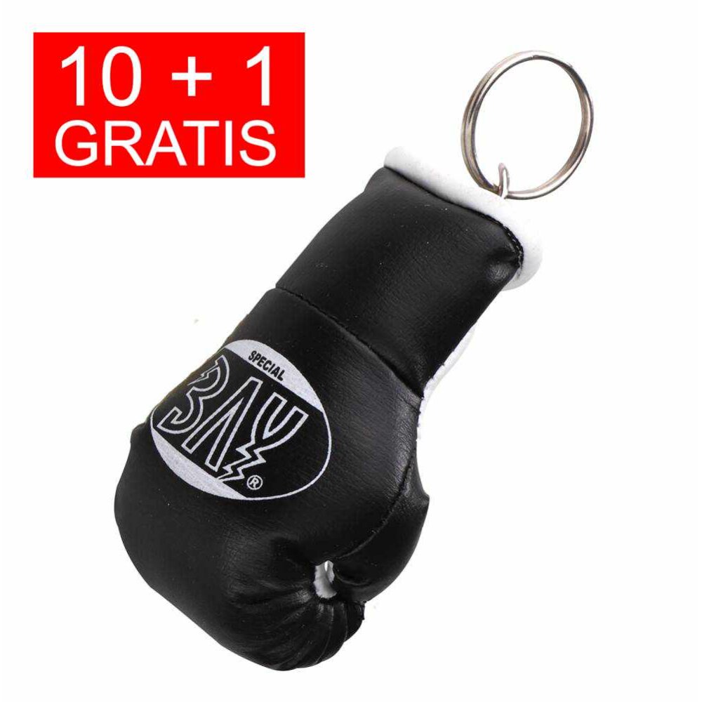 10 + 1 GRATIS Angebot (11 Stück) Boxhandschuhe als Schlüsselanhänger schwarz